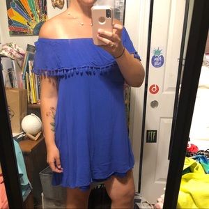 Blue mini dress